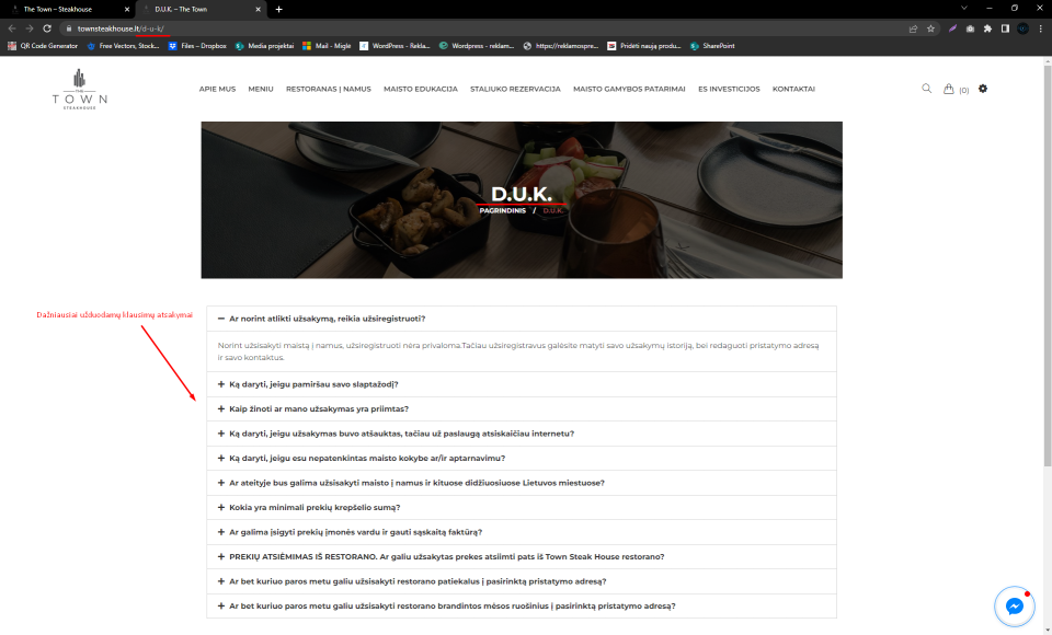 Maisto užsakymo ir staliuko rezervavimo platforma restoranams