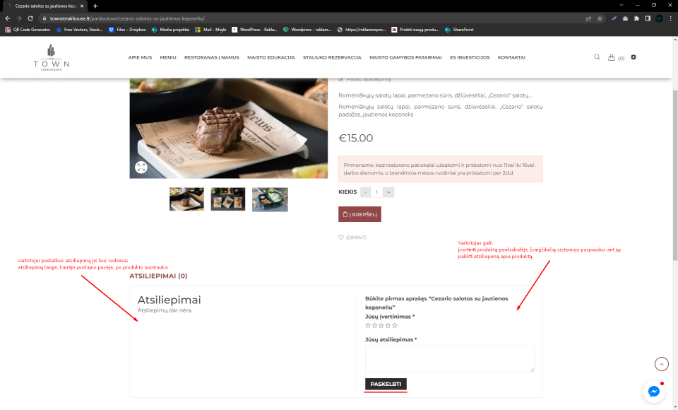 Maisto užsakymo ir staliuko rezervavimo platforma restoranams