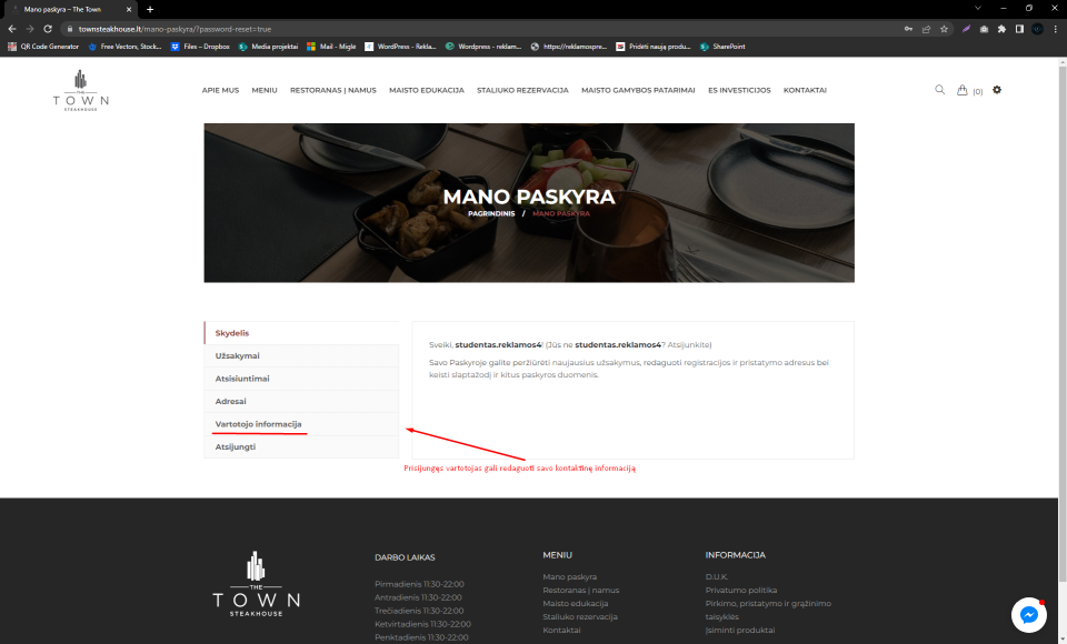 Maisto užsakymo ir staliuko rezervavimo platforma restoranams