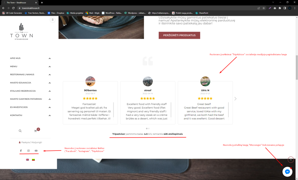 Maisto užsakymo ir staliuko rezervavimo platforma restoranams