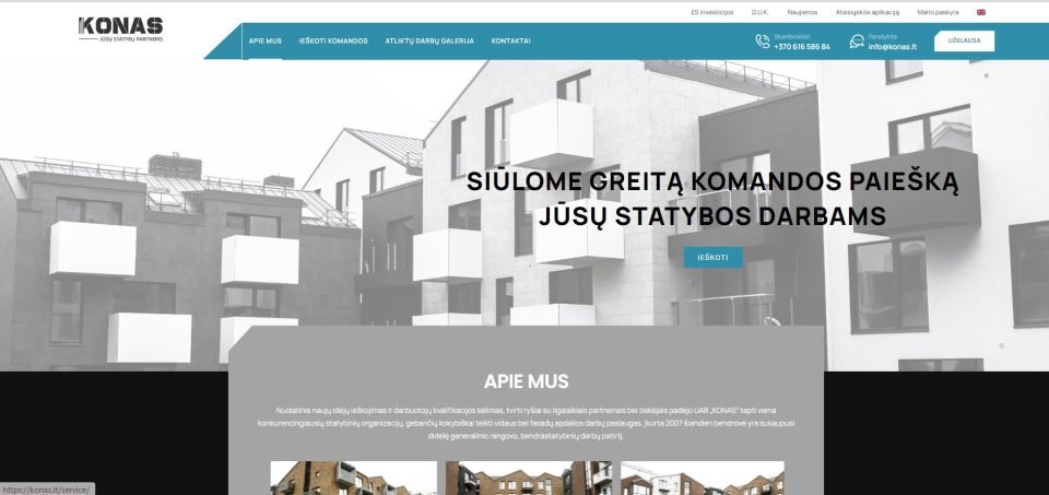 Automatinė statybos paslaugų ir statybos meistrų paieškos užsakymo platforma