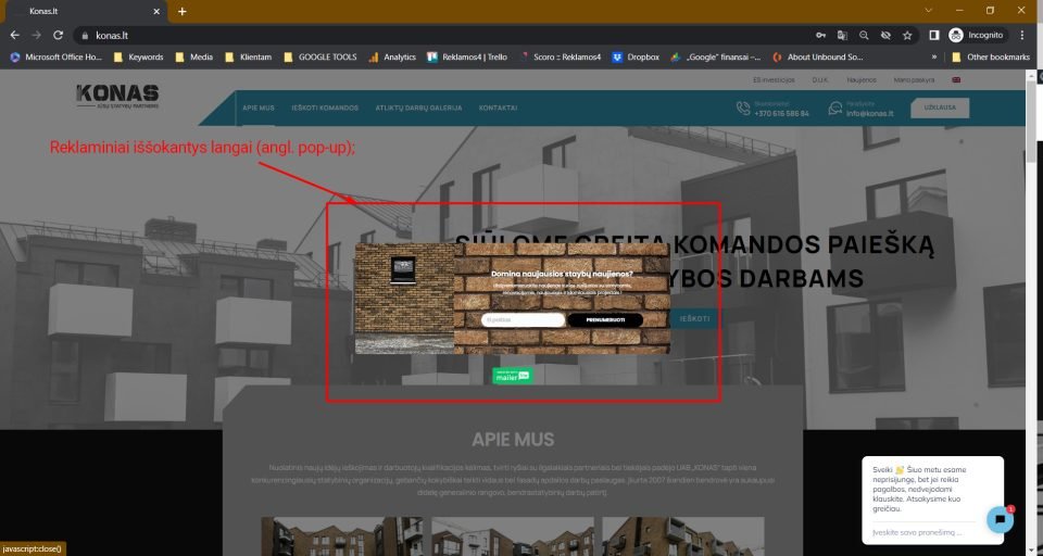 Automatinė statybos paslaugų ir statybos meistrų paieškos užsakymo platforma
