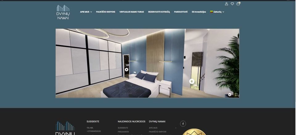 Platforma nekilnojamojo turto objektams. 3D vizualizacijos, animacijos, video turai